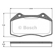 0 986 TB2 885 BOSCH Комплект тормозных колодок, дисковый тормоз