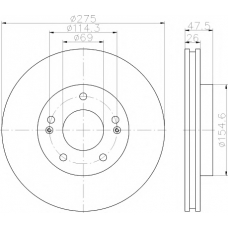 8DD 355 118-321 HELLA PAGID Тормозной диск