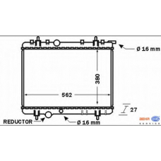 8MK 376 767-081 HELLA Радиатор, охлаждение двигателя