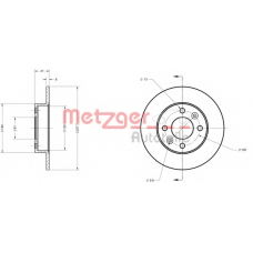 6110061 METZGER Тормозной диск