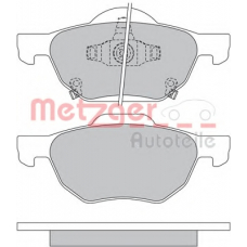 1170558 METZGER Комплект тормозных колодок, дисковый тормоз