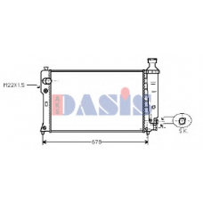 160060N AKS DASIS Радиатор, охлаждение двигателя