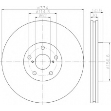 8DD 355 112-861 HELLA Тормозной диск