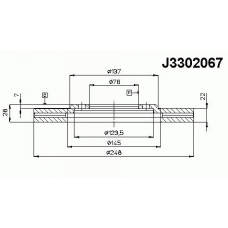 J3302067 NIPPARTS Тормозной диск