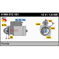 0 986 012 161 BOSCH Стартер