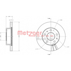 6110438 METZGER Тормозной диск