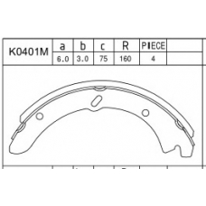 K0401M ASIMCO Комплект тормозных колодок