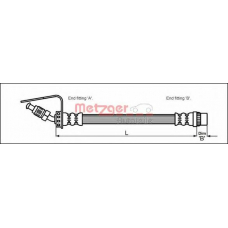 4114761 METZGER Тормозной шланг