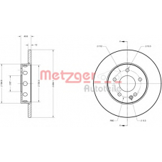 6110116 METZGER Тормозной диск