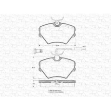 363702160555 MAGNETI MARELLI Комплект тормозных колодок, дисковый тормоз