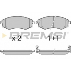 BP2941 BREMSI Комплект тормозных колодок, дисковый тормоз