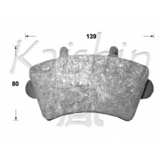 D10089 KAISHIN Комплект тормозных колодок, дисковый тормоз