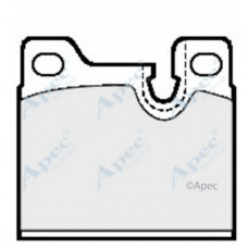PAD304 APEC Комплект тормозных колодок, дисковый тормоз