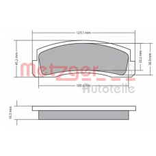 1170511 METZGER Комплект тормозных колодок, дисковый тормоз