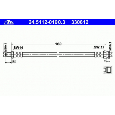 24.5112-0160.3 ATE Тормозной шланг