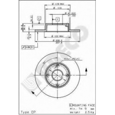 BS 7493 BRECO Тормозной диск