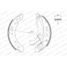 152-2038 WEEN Комплект тормозных колодок
