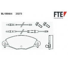 BL1804A4 FTE Комплект тормозных колодок, дисковый тормоз