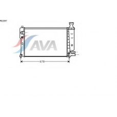 PE2097 AVA Радиатор, охлаждение двигателя