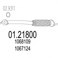 01.21800 MTS Труба выхлопного газа