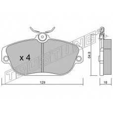 134.0 TRUSTING Комплект тормозных колодок, дисковый тормоз