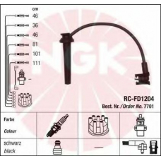 7701 NGK Комплект проводов зажигания
