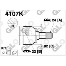 4107K GLO Шарнирный комплект, приводной вал