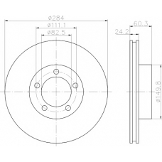 8DD 355 100-911 HELLA PAGID Тормозной диск