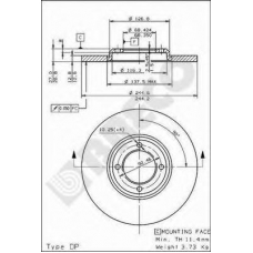 BS 7061 BRECO Тормозной диск