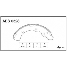 ABS0328 Allied Nippon Колодки барабанные