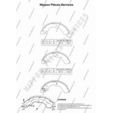 M350I00 NPS Комплект тормозных колодок