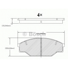 F 03B 150 006 BOSCH Комплект тормозных колодок, дисковый тормоз