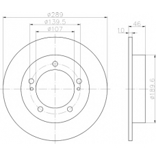 8DD 355 101-291 HELLA PAGID Тормозной диск