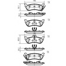 K641800 Vema Комплект тормозных колодок, дисковый тормоз