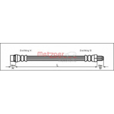 4114763 METZGER Тормозной шланг