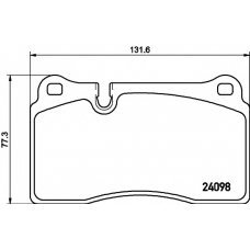 8DB 355 011-851 HELLA PAGID Комплект тормозных колодок, дисковый тормоз