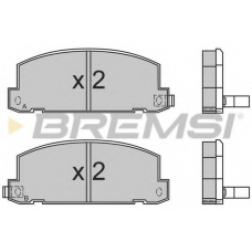 BP2400 BREMSI Комплект тормозных колодок, дисковый тормоз