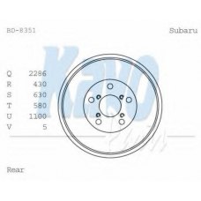 BD-8351 KAVO PARTS Тормозной барабан