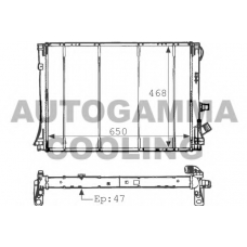100892 AUTOGAMMA Радиатор, охлаждение двигателя