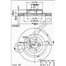 09.9077.10 BREMBO Тормозной диск