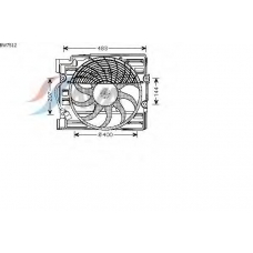 BW7512 AVA Вентилятор, охлаждение двигателя