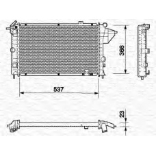 350213683000 MAGNETI MARELLI Радиатор, охлаждение двигател