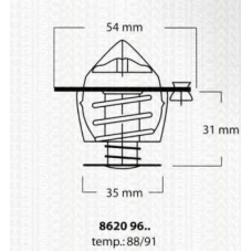 8620 9691 TRISCAN Термостат, охлаждающая жидкость