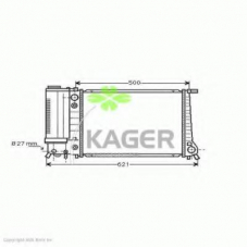 31-0121 KAGER Радиатор, охлаждение двигателя