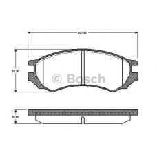 0 986 TB2 646 BOSCH Комплект тормозных колодок, дисковый тормоз