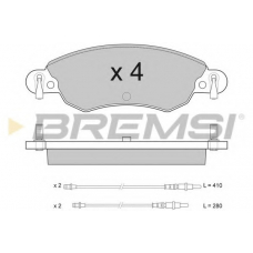 BP2940 BREMSI Комплект тормозных колодок, дисковый тормоз