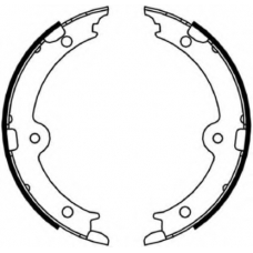 8DA 355 050-191 HELLA PAGID Комплект тормозных колодок, стояночная тормозная с