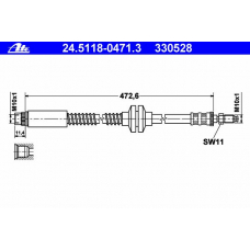 24.5118-0471.3 ATE Тормозной шланг