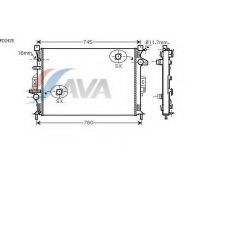 FD2425 AVA Радиатор, охлаждение двигателя