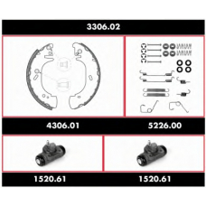 3306.02 ROADHOUSE Комплект тормозов, барабанный тормозной механизм